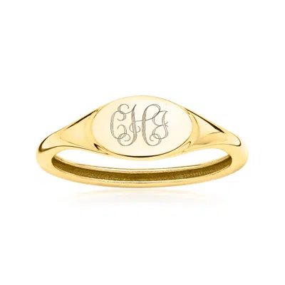 Canaria Fine Jewelry Canaria Italian 10kt Yellow Gold Plain Signet Ring