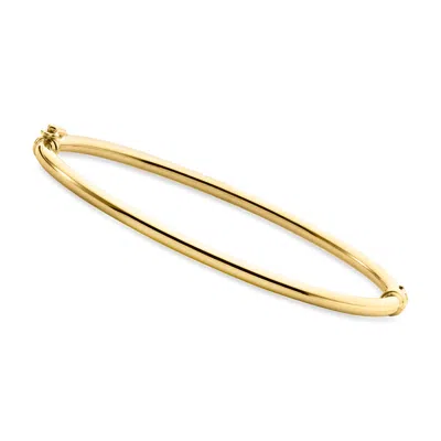 Canaria Fine Jewelry Canaria Italian 10kt Yellow Gold Polished Bangle Bracelet In Multi