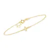 Canaria Fine Jewelry Canaria Italian 10kt Yellow Gold Sideways Cross Bracelet