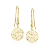Canaria Fine Jewelry Canaria Italian 10kt Yellow Gold Sunflower Ricami Drop Earrings In Yellow