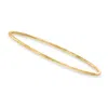 Canaria Fine Jewelry Canaria Italian 10kt Yellow Gold Textured And Polished Bangle Bracelet In Multi