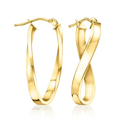 Canaria Fine Jewelry Canaria Italian 10kt Yellow Gold Twisted Hoop Earrings