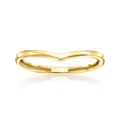 Canaria Fine Jewelry Canaria Italian 10kt Yellow Gold V-shaped Ring