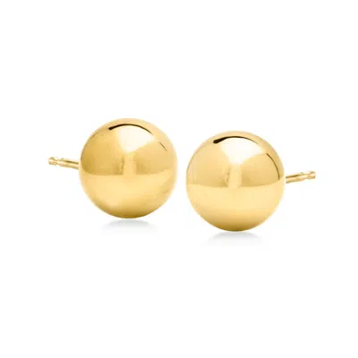 CANARIA FINE JEWELRY CANARIA ITALIAN 10MM 10KT YELLOW GOLD BALL STUD EARRINGS