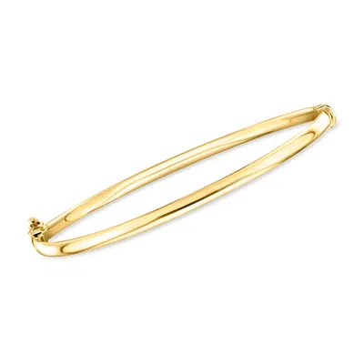 Canaria Fine Jewelry Canaria Italian 3mm 10kt Yellow Gold Bangle Bracelet In Multi