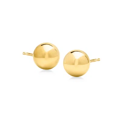 Canaria Fine Jewelry Canaria Italian 8mm 10kt Yellow Gold Ball Stud Earrings In Multi