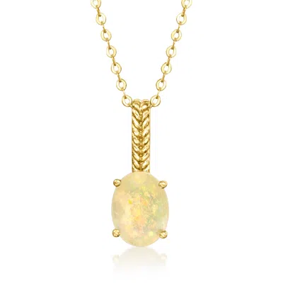 Canaria Fine Jewelry Canaria Opal Pendant Necklace In 10kt Yellow Gold In Multi