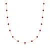 Canaria Fine Jewelry Canaria Ruby Bead Station Necklace In 10kt Yellow Gold In Multi