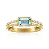 Canaria Fine Jewelry Canaria Sky Blue Topaz And . Diamond Ring In 10kt Yellow Gold In Gold