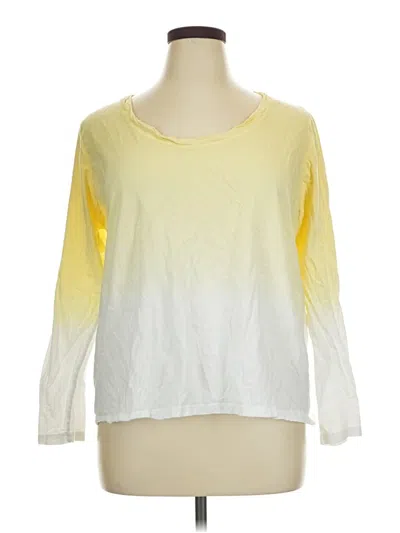 Pre-owned Candace Cameron Bure 3/4 Sleeve T-shirt In Yellow