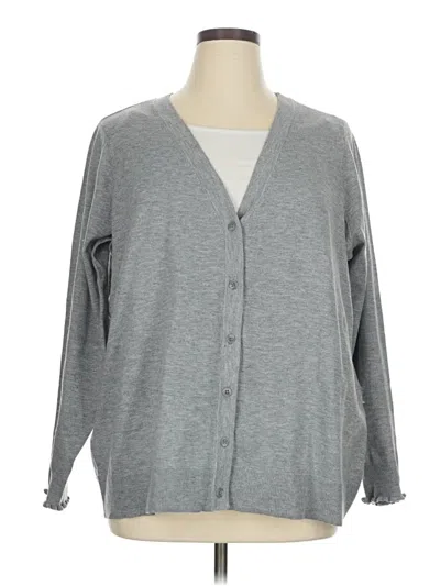 Pre-owned Candace Cameron Bure Cardigan Sweater In Gray