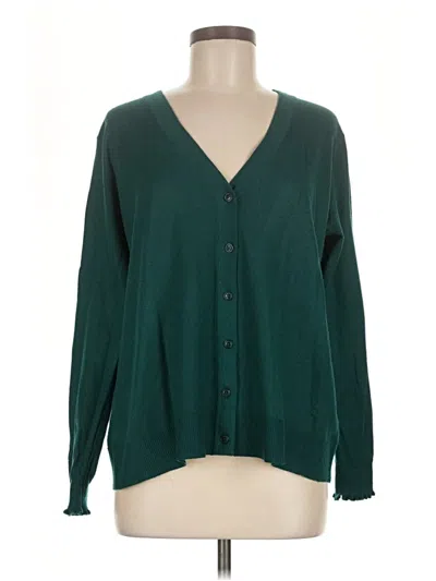 Pre-owned Candace Cameron Bure Cardigan Sweater In Green