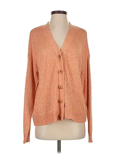 Pre-owned Candace Cameron Bure Cardigan Sweater In Orange