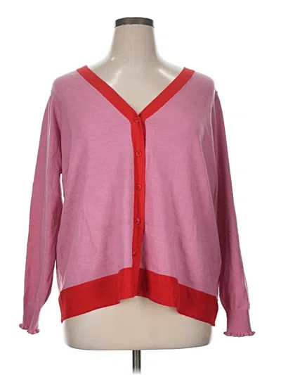 Pre-owned Candace Cameron Bure Cardigan Sweater In Pink