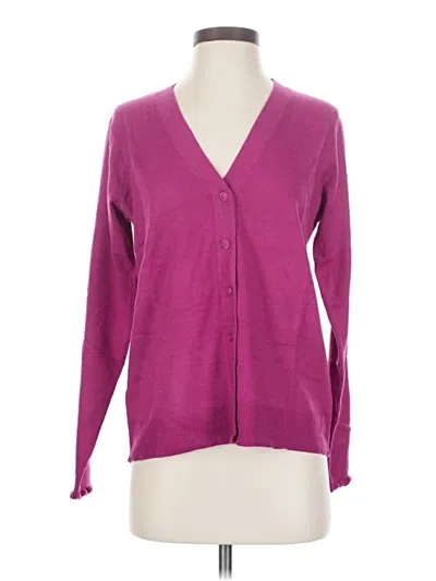 Pre-owned Candace Cameron Bure Cardigan Sweater In Purple