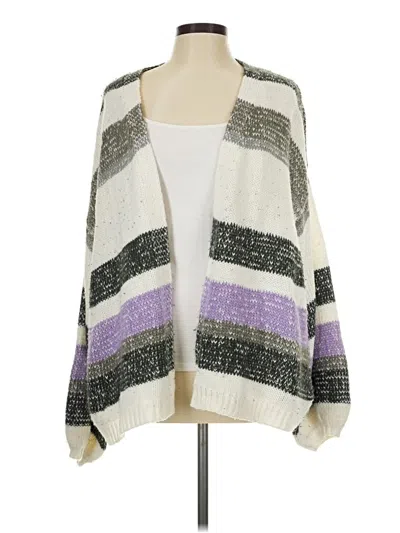Pre-owned Candace Cameron Bure Cardigan Sweater In Purple