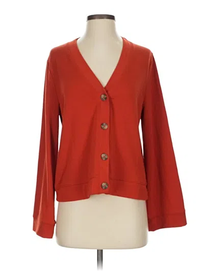 Pre-owned Candace Cameron Bure Cardigan Sweater In Red