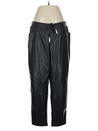 Pre-owned Candace Cameron Bure Faux Leather Pants In Black