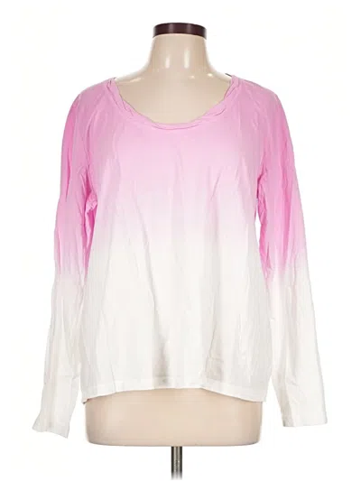 Pre-owned Candace Cameron Bure Long Sleeve T-shirt In Pink