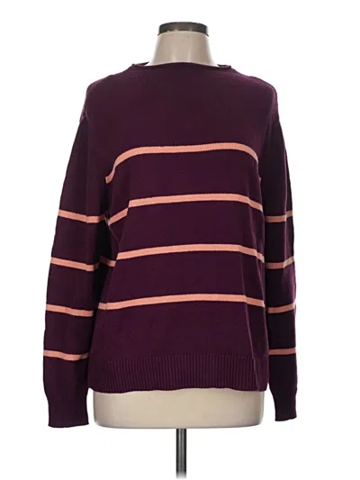 Pre-owned Candace Cameron Bure Pullover Sweater In Burgundy