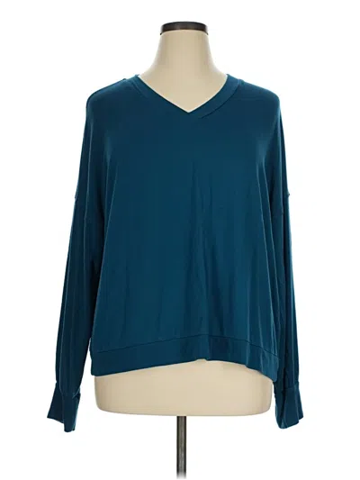Pre-owned Candace Cameron Bure Pullover Sweater In Teal