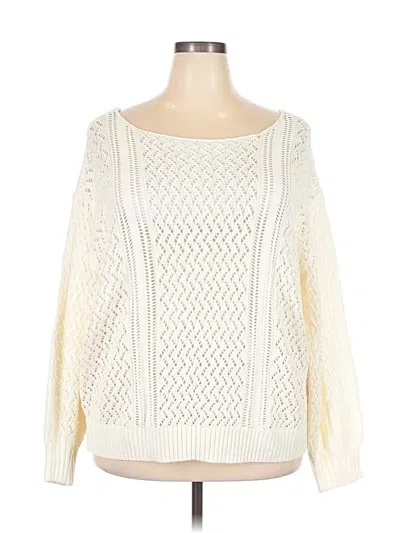 Pre-owned Candace Cameron Bure Pullover Sweater In White