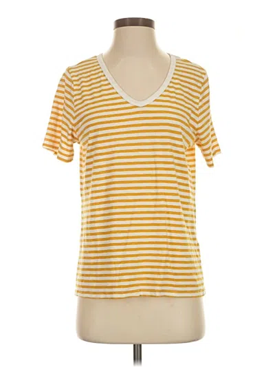 Pre-owned Candace Cameron Bure Short Sleeve T-shirt In Gold