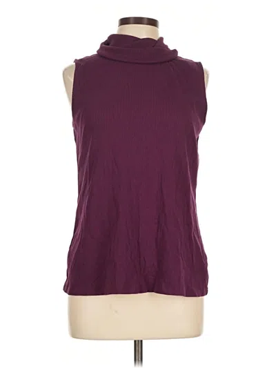 Pre-owned Candace Cameron Bure Sleeveless T-shirt In Burgundy