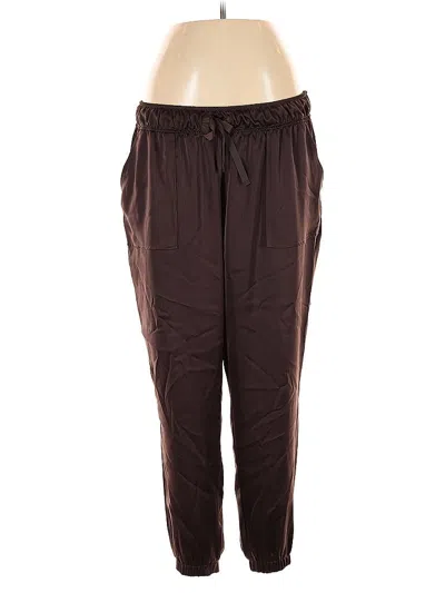 Pre-owned Candace Cameron Bure Track Pants In Brown