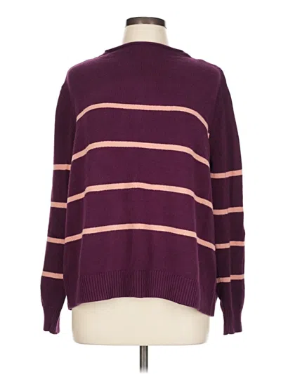Pre-owned Candace Cameron Bure Turtleneck Sweater In Burgundy