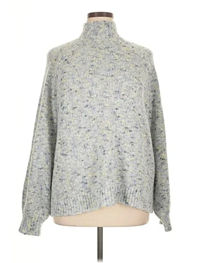 Pre-owned Candace Cameron Bure Turtleneck Sweater In Gray