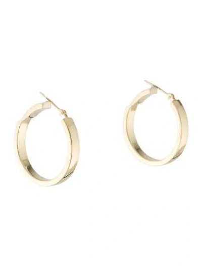 Pre-owned Candela 14k Square Tube Hoop Earrings In Multi