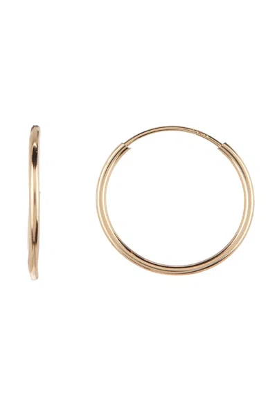 Candela 14k Yellow Gold 13.5mm Hoop Earrings