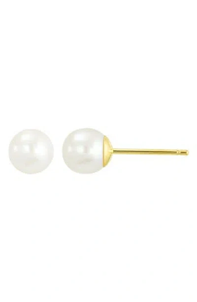 Candela Jewelry 10k Gold Pearl Stud Earrings