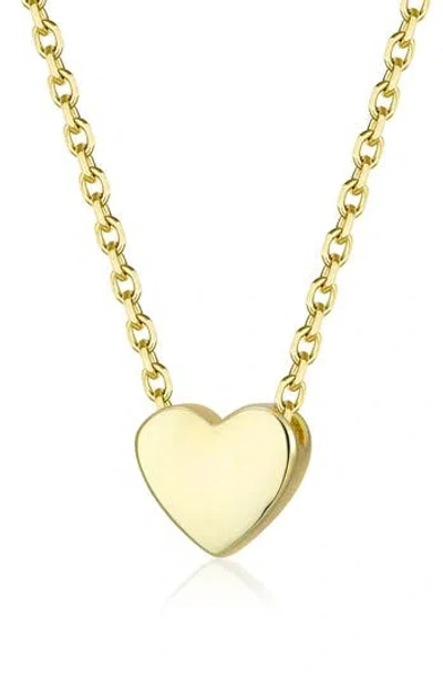 Candela Jewelry 10k Yellow Gold Mini Heart Pendant Necklace