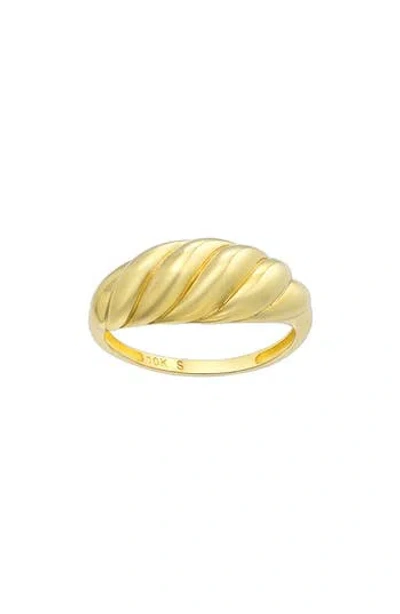Candela Jewelry 10k Yellow Gold Twisted Dome Ring
