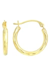 Candela Jewelry 14k Gold Diamond Cut Hoop Earrings In Gold