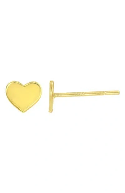 Candela Jewelry 14k Gold Heart Stud Earrings