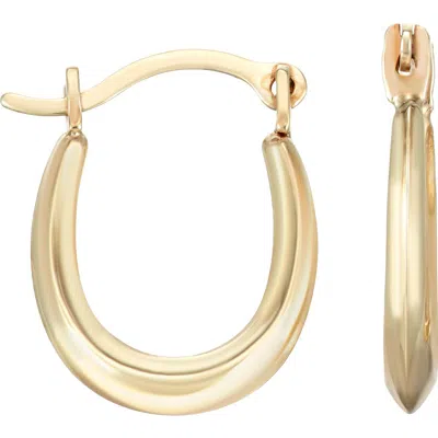 Candela Jewelry 14k Gold Mini Oval Hoop Earrings