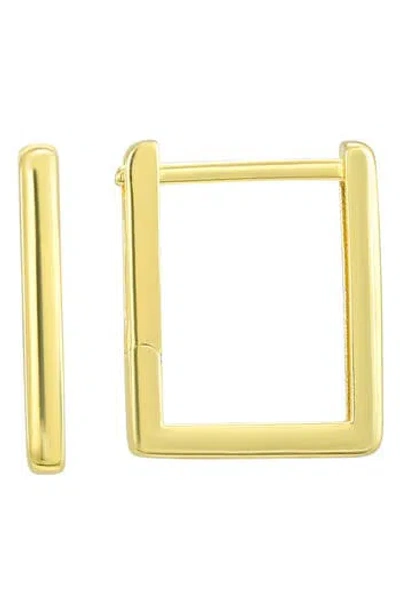 Candela Jewelry 14k Gold Square Huggie Hoop Earrings