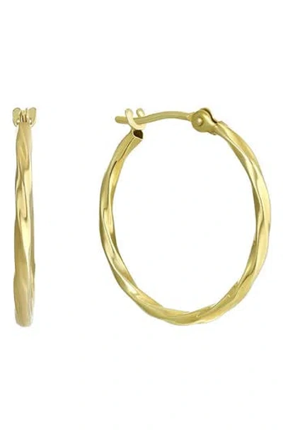 Candela Jewelry 14k Gold Twisted Hoop Earrings