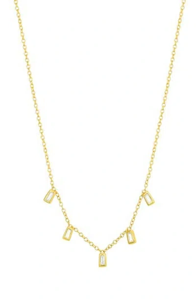 Candela Jewelry Cubic Zirconia Pendant Necklace In Gold
