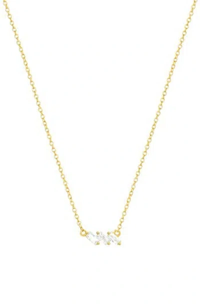Candela Jewelry Cubic Zirconia Pendant Necklace In Gold