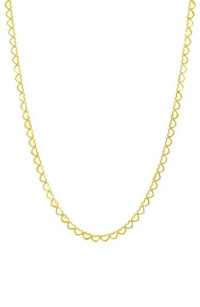 Candela Jewelry Love Heart Chain Necklace In Gold