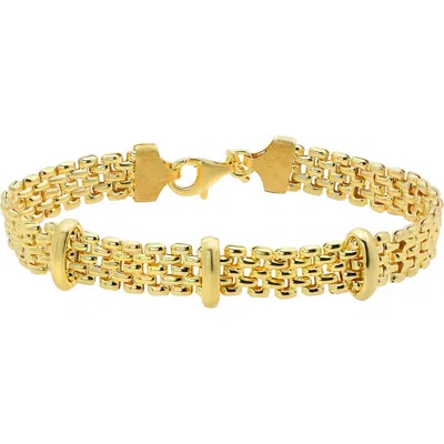 Candela Jewelry Panther Link Chain Bracelet In Gold