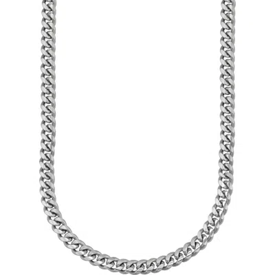 Candela Jewelry Sterling Silver Cuban Chain Necklace
