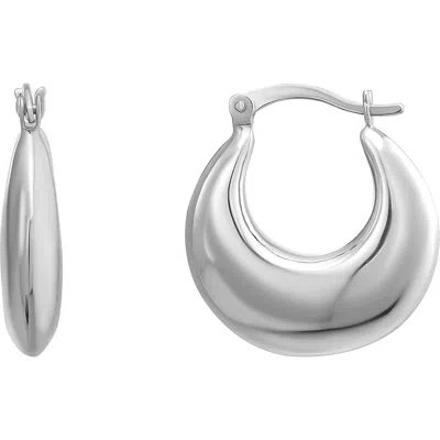 Candela Jewelry Sterling Silver Tapered Hoop Earrings
