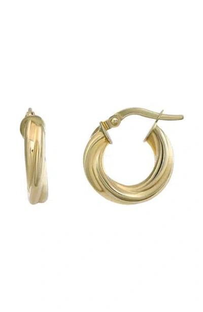 Candela Jewelry Twisted Hoop Earrings In Gold