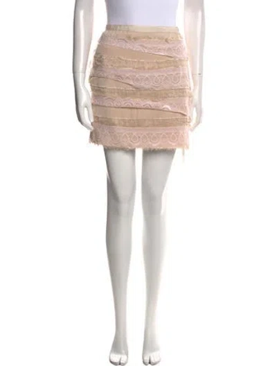 Pre-owned Candela Mini Skirt In Neutral