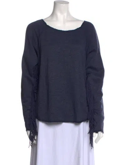 Pre-owned Candela Scoop Neck Sweater In Blue